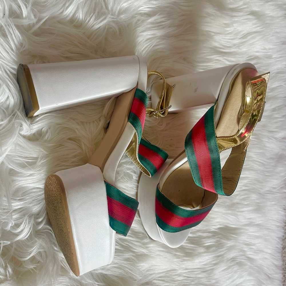 Stripe Chunky Heels - image 2