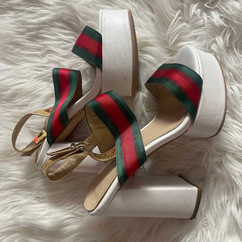 Stripe Chunky Heels - image 5