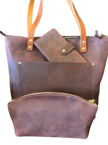 Portland Leather Tote bundle. Merlot.