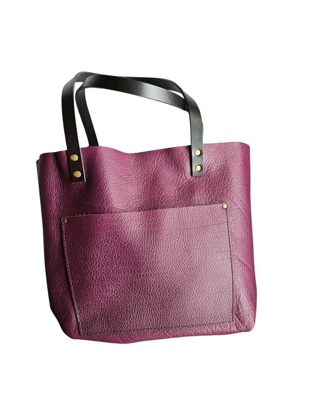 Portland Leather Plum Large Classic Tote - image 11