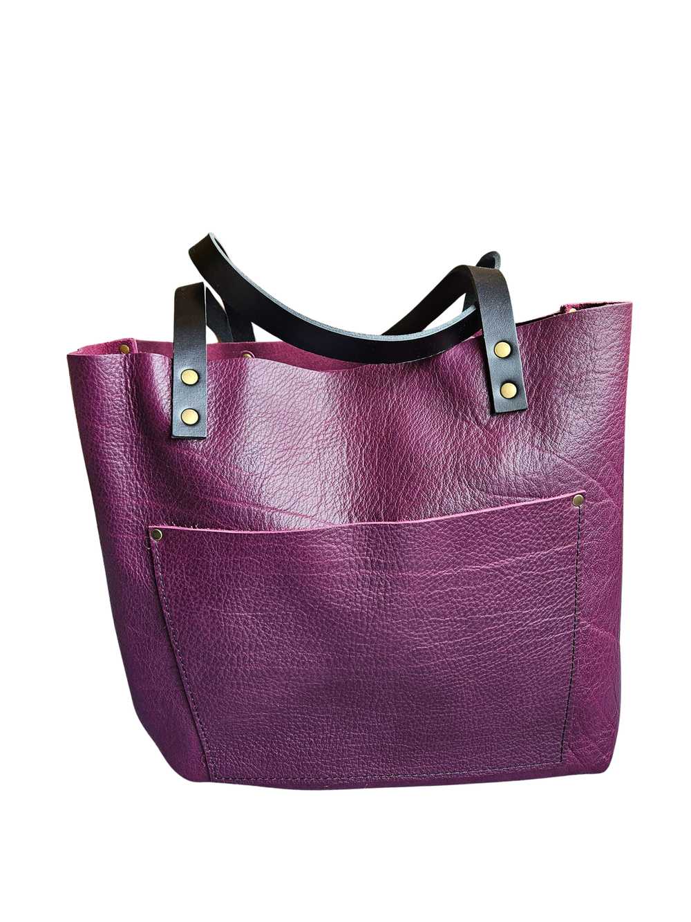 Portland Leather Plum Large Classic Tote - image 12