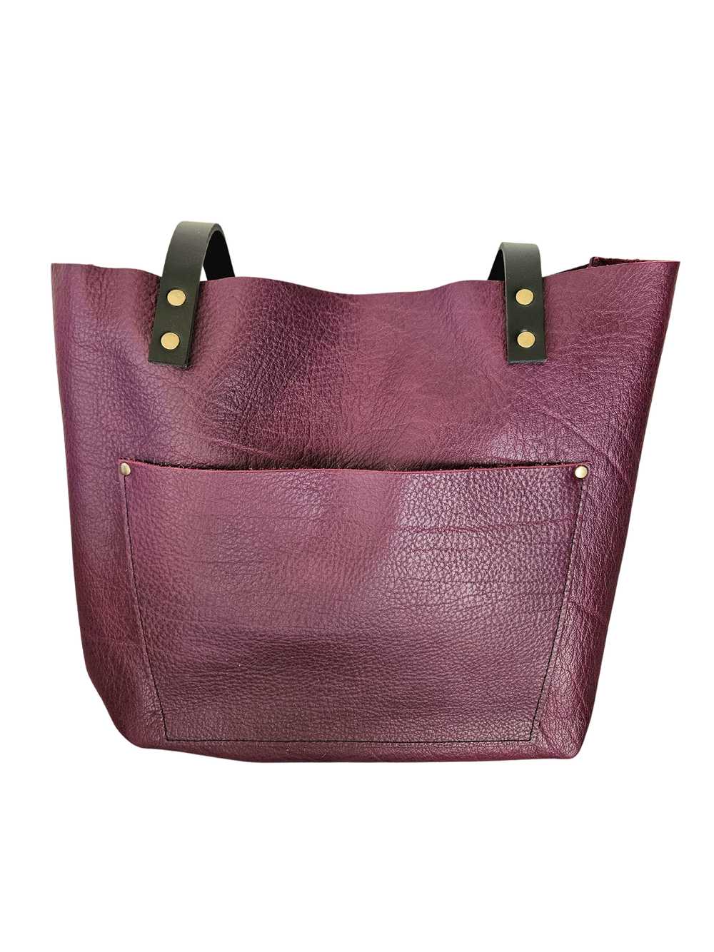 Portland Leather Plum Large Classic Tote - image 1