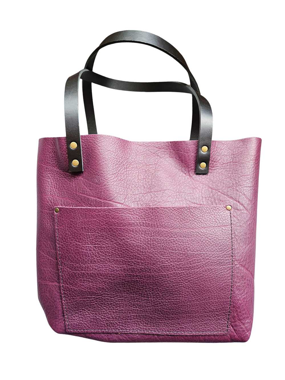 Portland Leather Plum Large Classic Tote - image 2