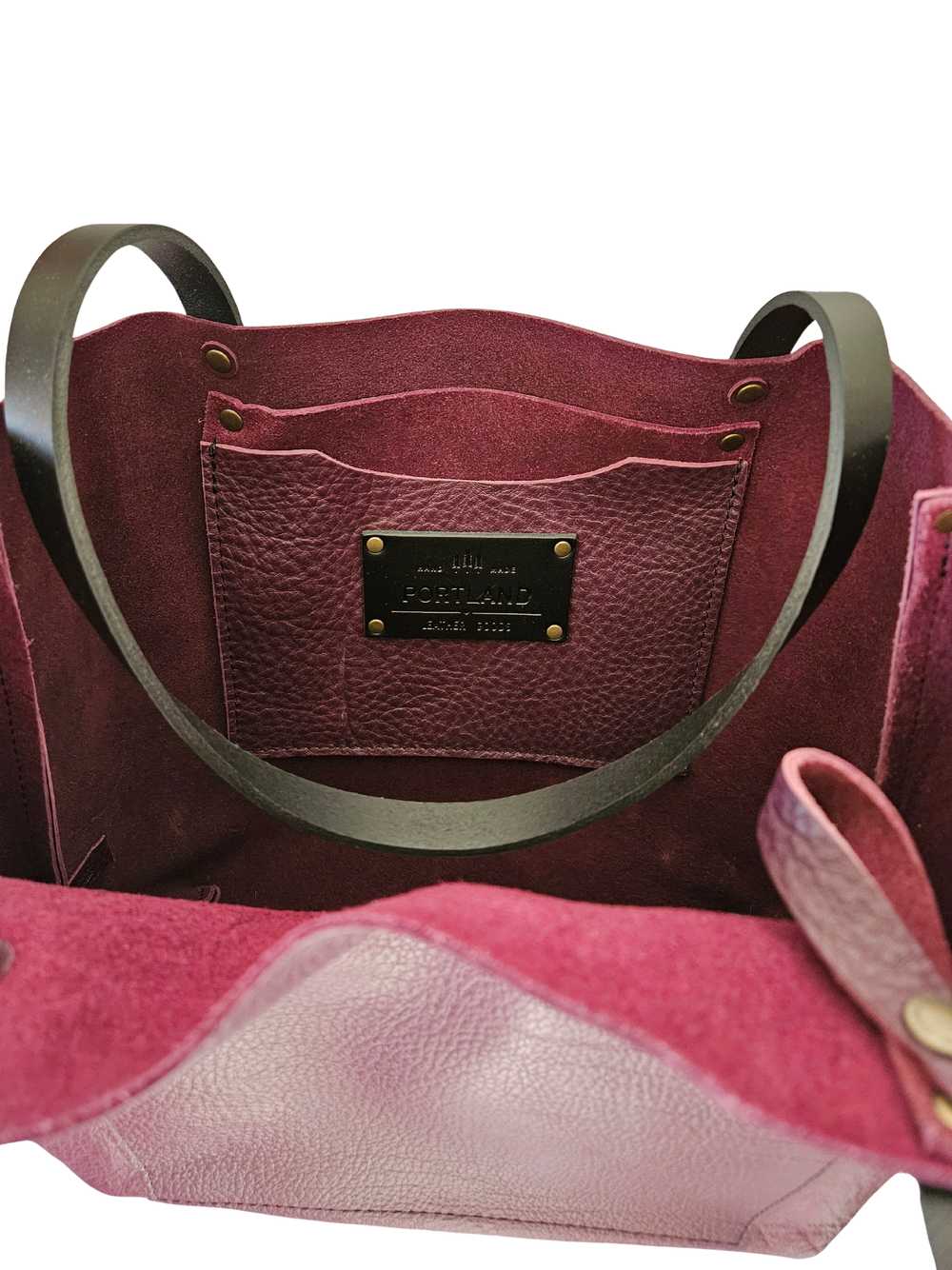 Portland Leather Plum Large Classic Tote - image 8