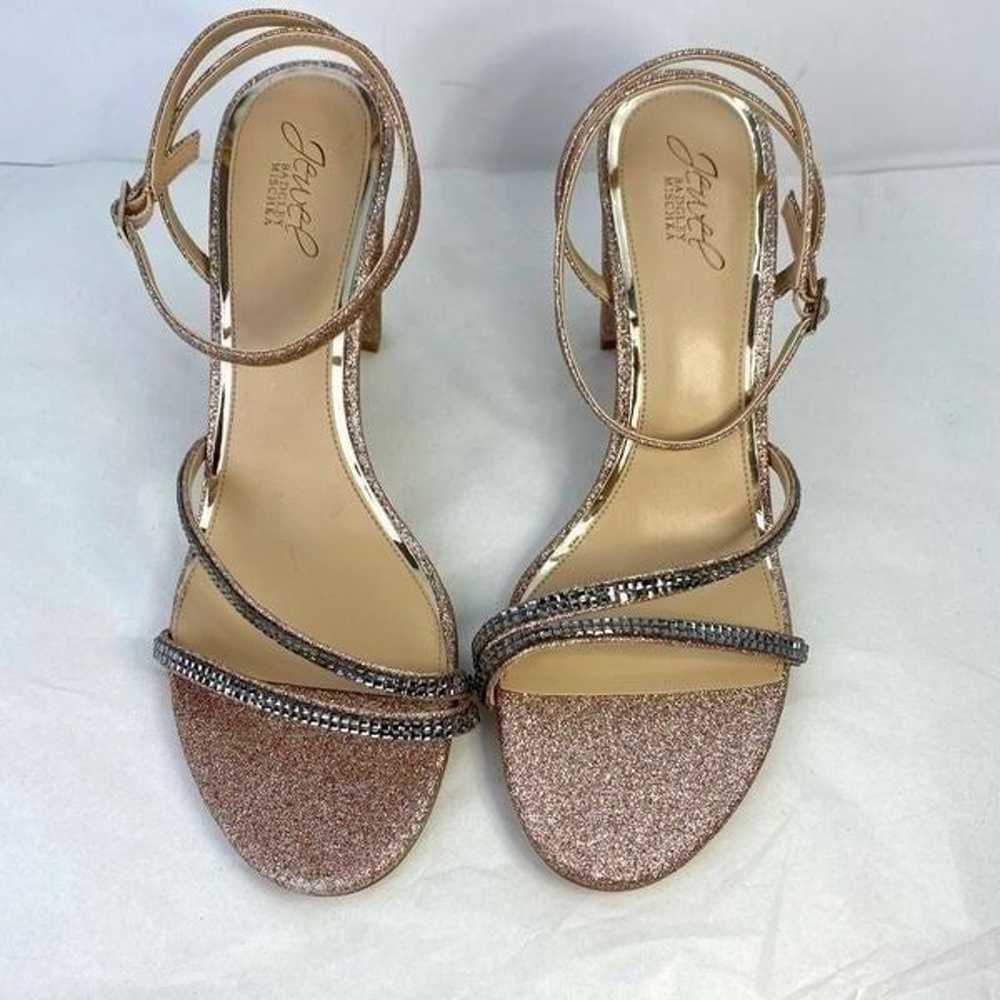 New Jewel Badgley Mischka Embellished
Heeled Sand… - image 12