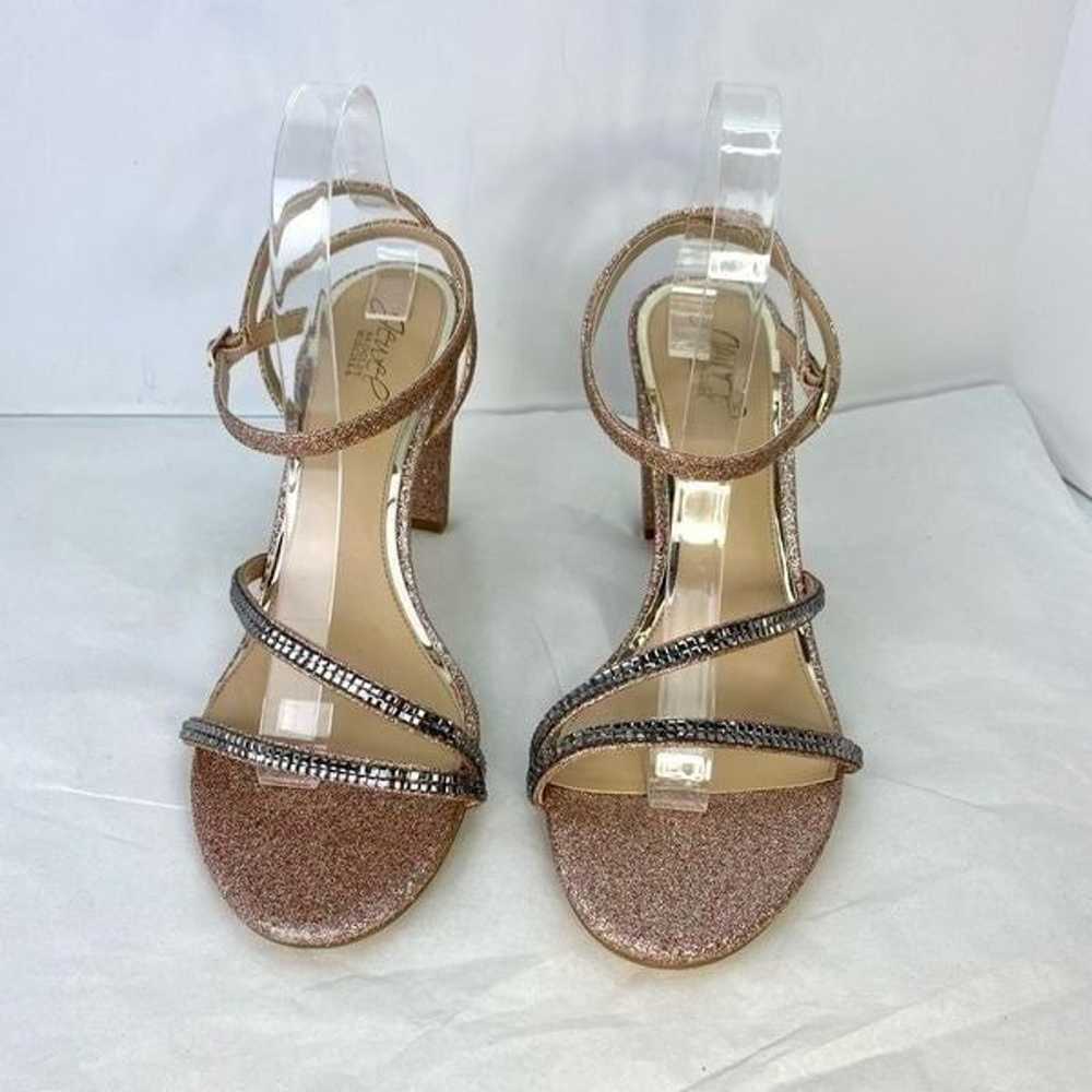 New Jewel Badgley Mischka Embellished
Heeled Sand… - image 4