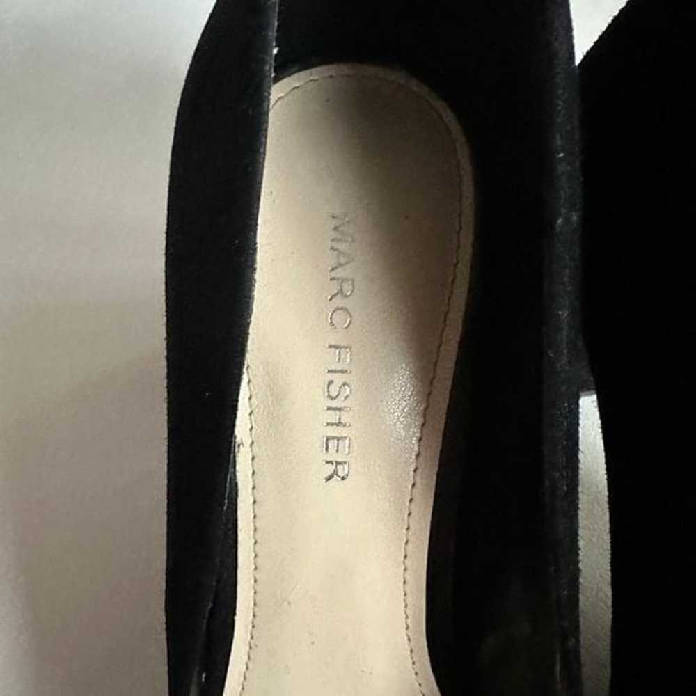 Marc Fisher Womens Viviene Black Suede Pumps Sz 8… - image 4