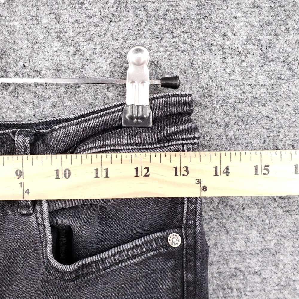 Vintage High Rise Dark Wash Stretch Gray Raw Skin… - image 6