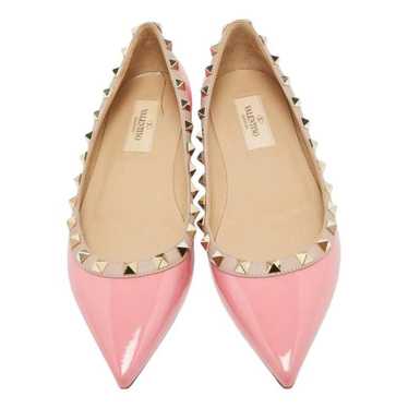 Valentino Garavani Rockstud patent leather flats