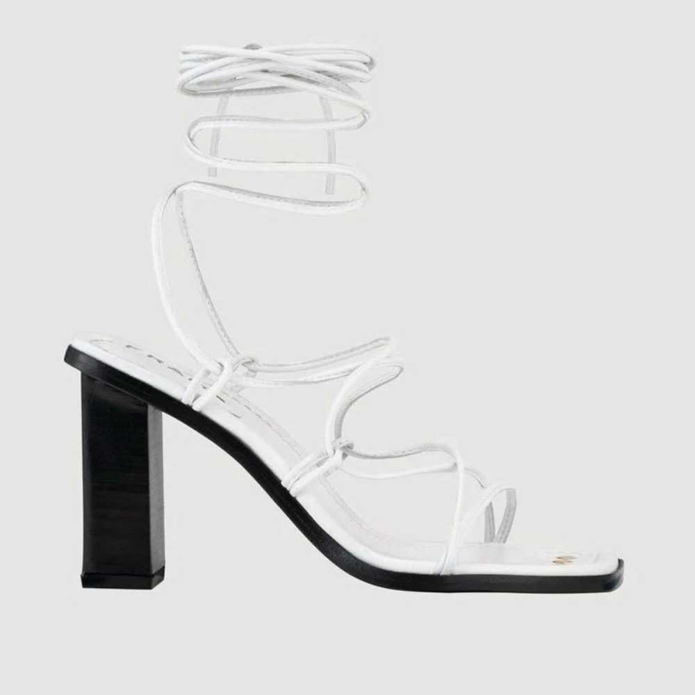 FRAME Le Doheny tie up sandals white size 40/ US … - image 1