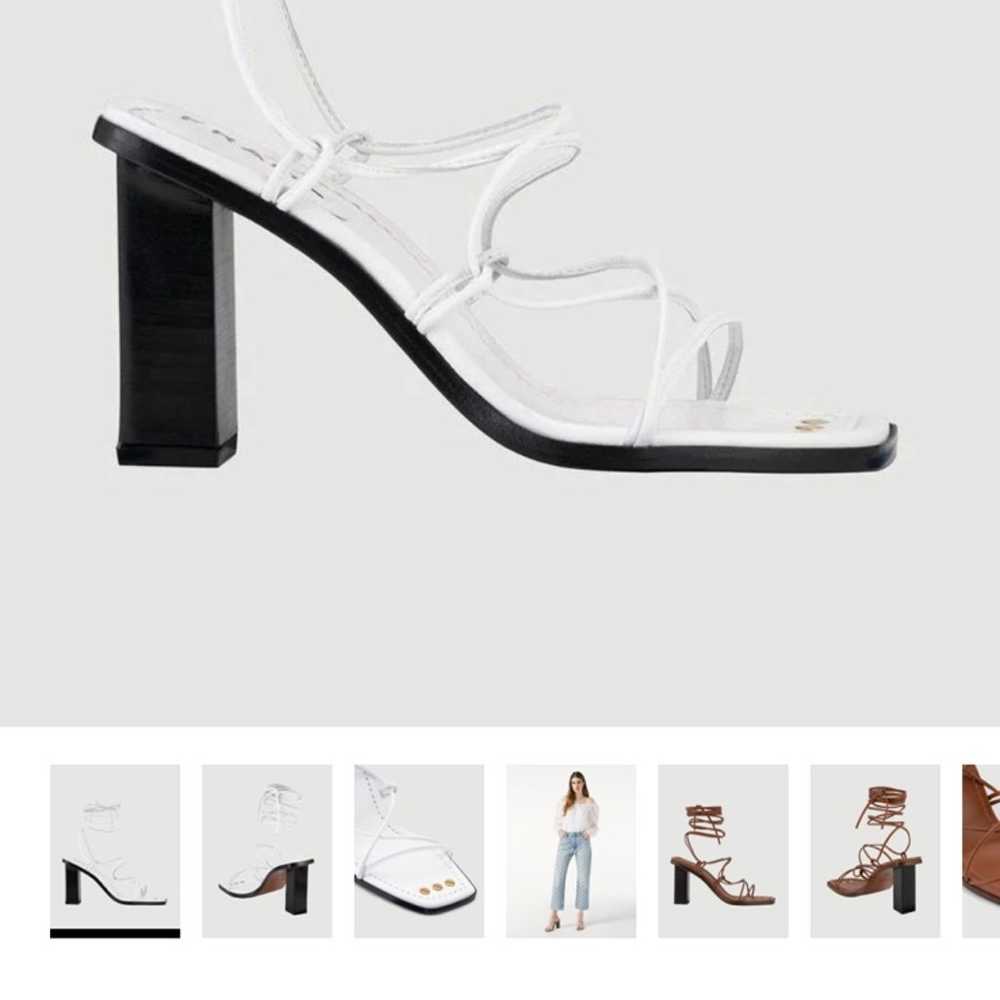 FRAME Le Doheny tie up sandals white size 40/ US … - image 4