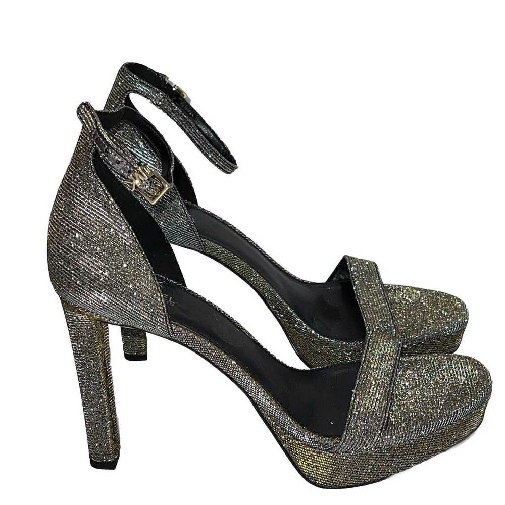 New Michael Kors Margot Glitter Gold Platform Hee… - image 1