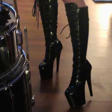 Pleaser Knee High Boots Size 9