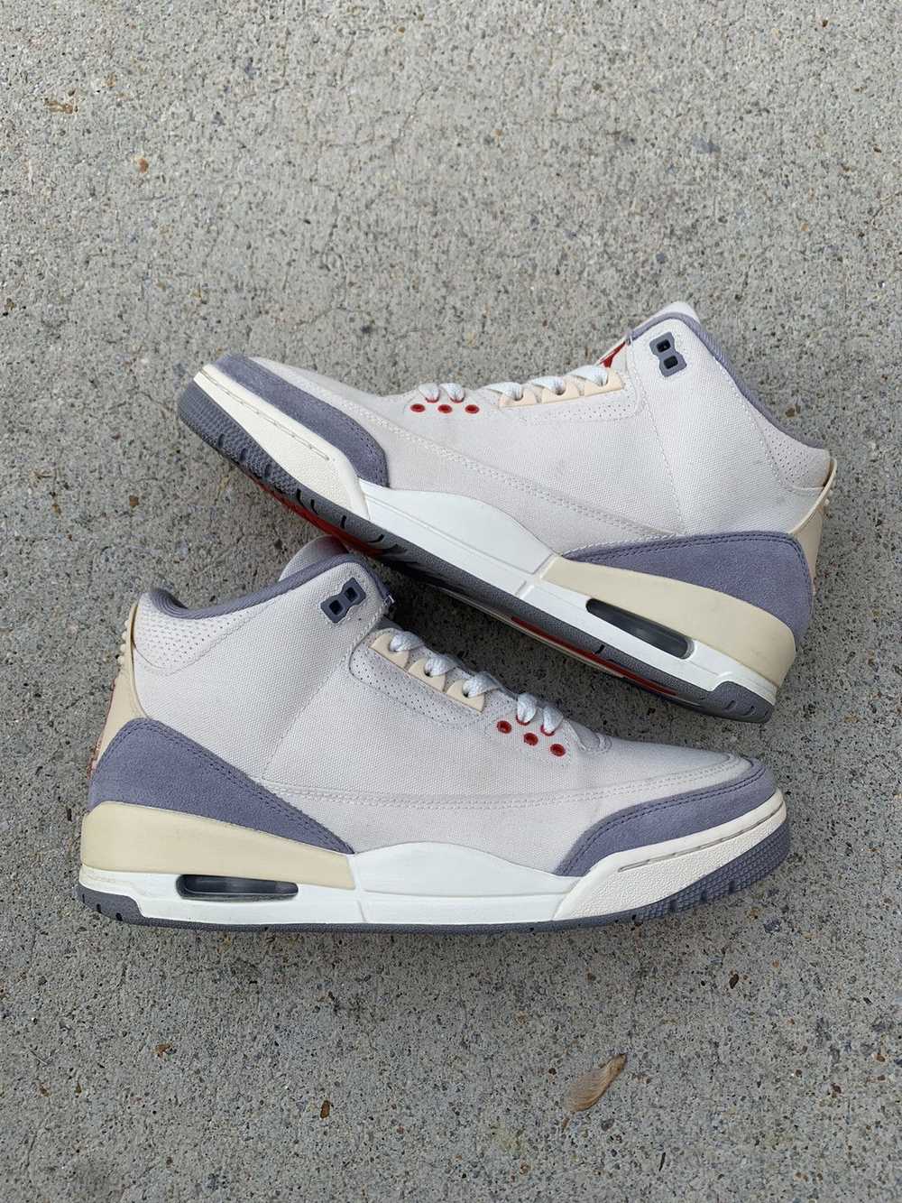 Jordan Brand × Nike Air Jordan 3 Retro Muslin/Red… - image 1