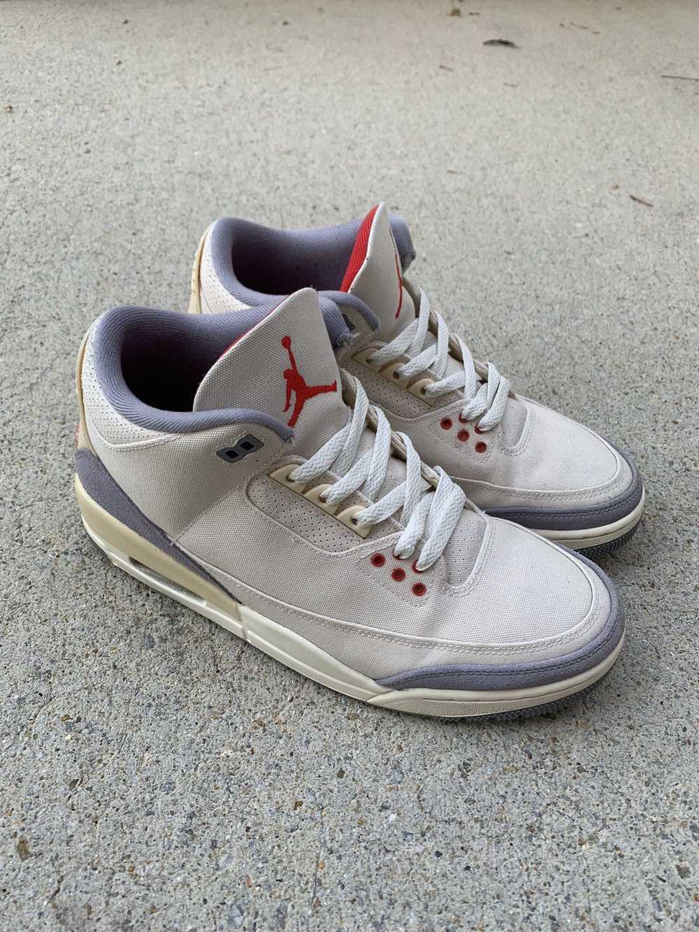 Jordan Brand × Nike Air Jordan 3 Retro Muslin/Red… - image 4