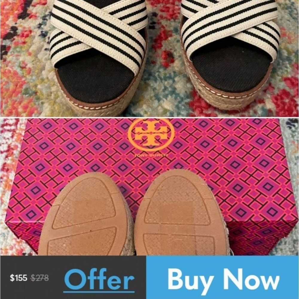 Tory Burch Blue & Cream  Womans   Platform Sandal… - image 9