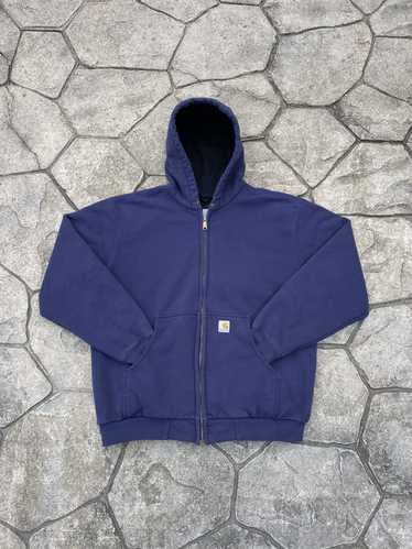 Carhartt × Streetwear Y2K Carhartt Navy Zip Up Hoo