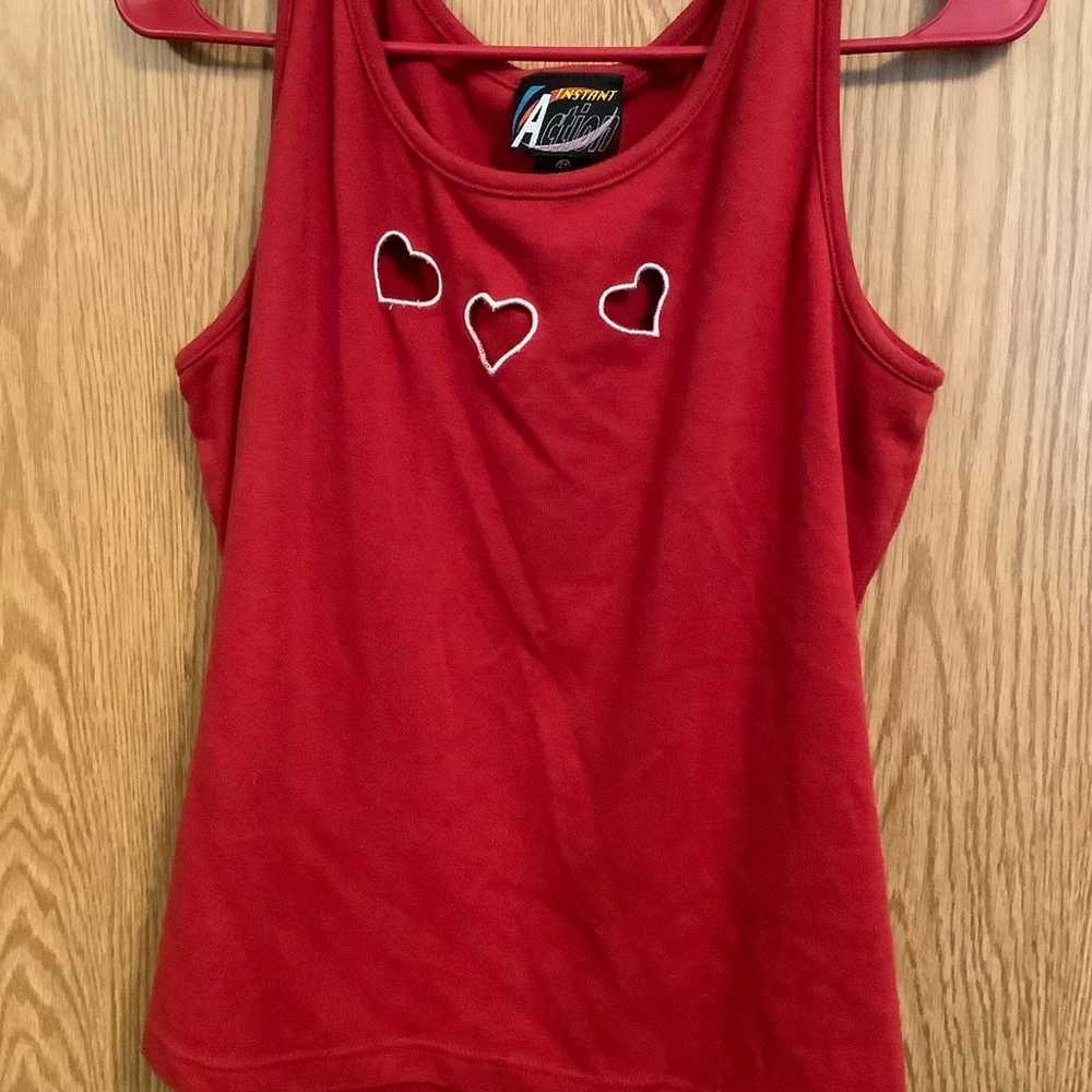 Women's plus size vintage heart crop top - image 1