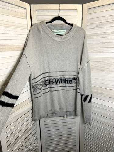 Off-White Off-White Knitwear Logo Distressed Sweat