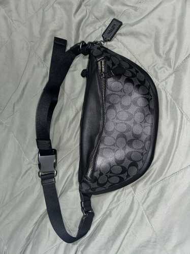 Coach Coach Black Monogram Fanny Pack