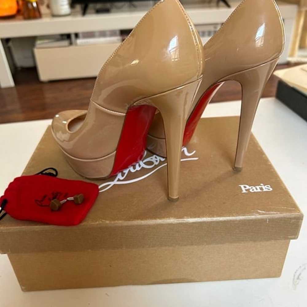 Christian Louboutin Nude Platform Heels - image 2