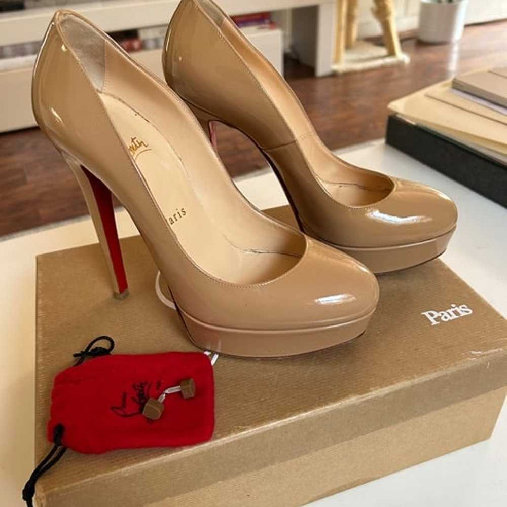 Christian Louboutin Nude Platform Heels - image 3