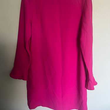 Banana Republic pink dress back buttons long sleev