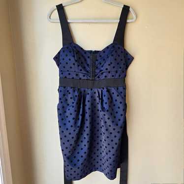 City Triangles Women's Navy Black Polka Dot Mini … - image 1