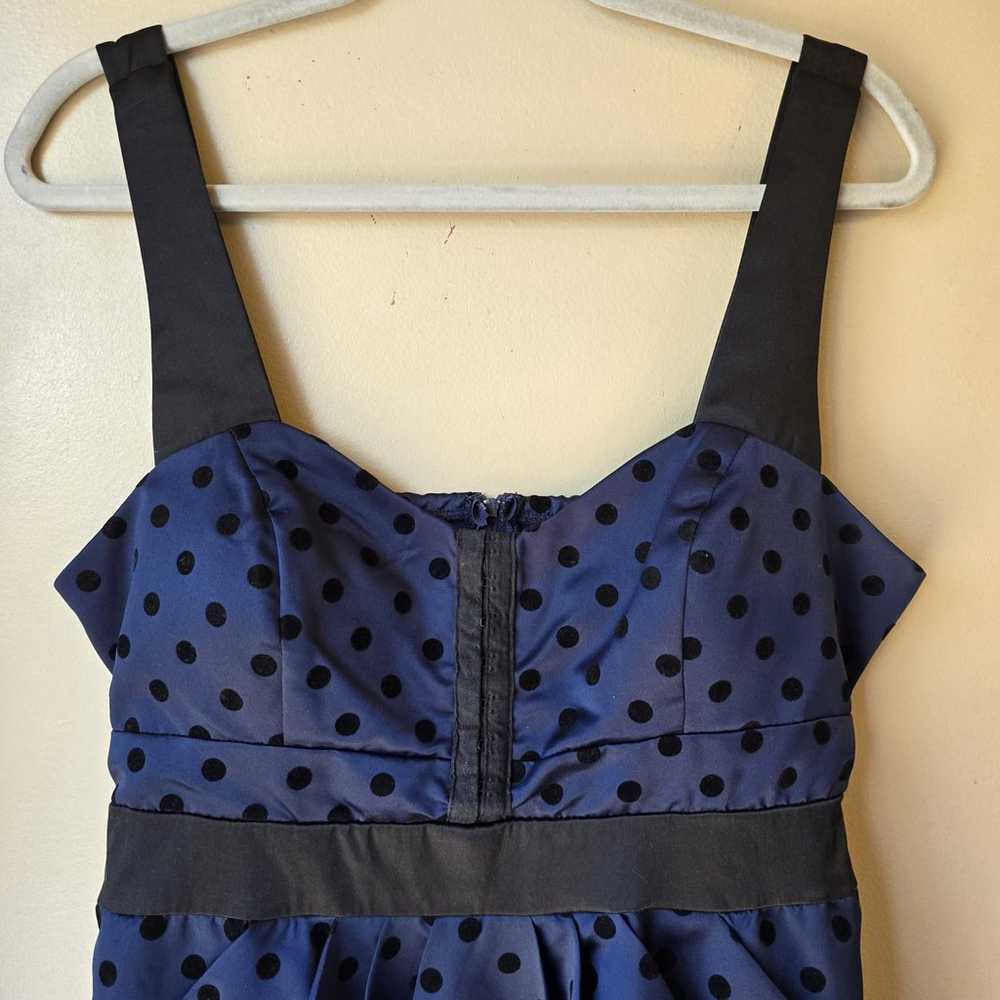 City Triangles Women's Navy Black Polka Dot Mini … - image 2