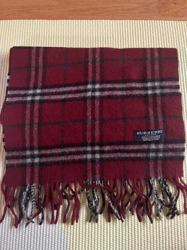 Burberry × Vintage Burberry Maroon Nova Check Scar