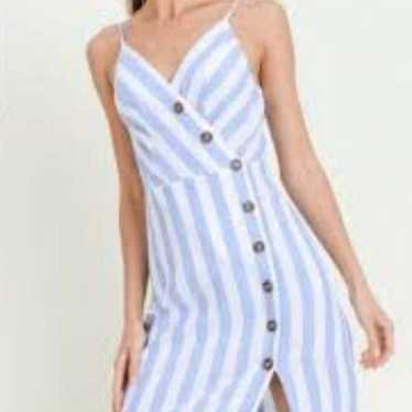 Japna blue and white striped romper size