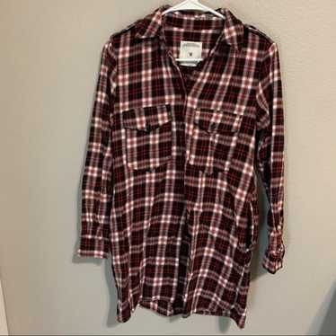 Zara Premium Denim Collection plaid long sleeve s… - image 1