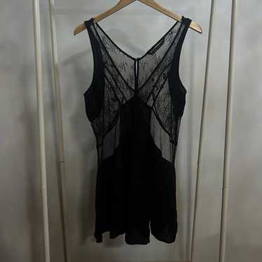 Zara Black Lace Camisole Mini Dress Medium