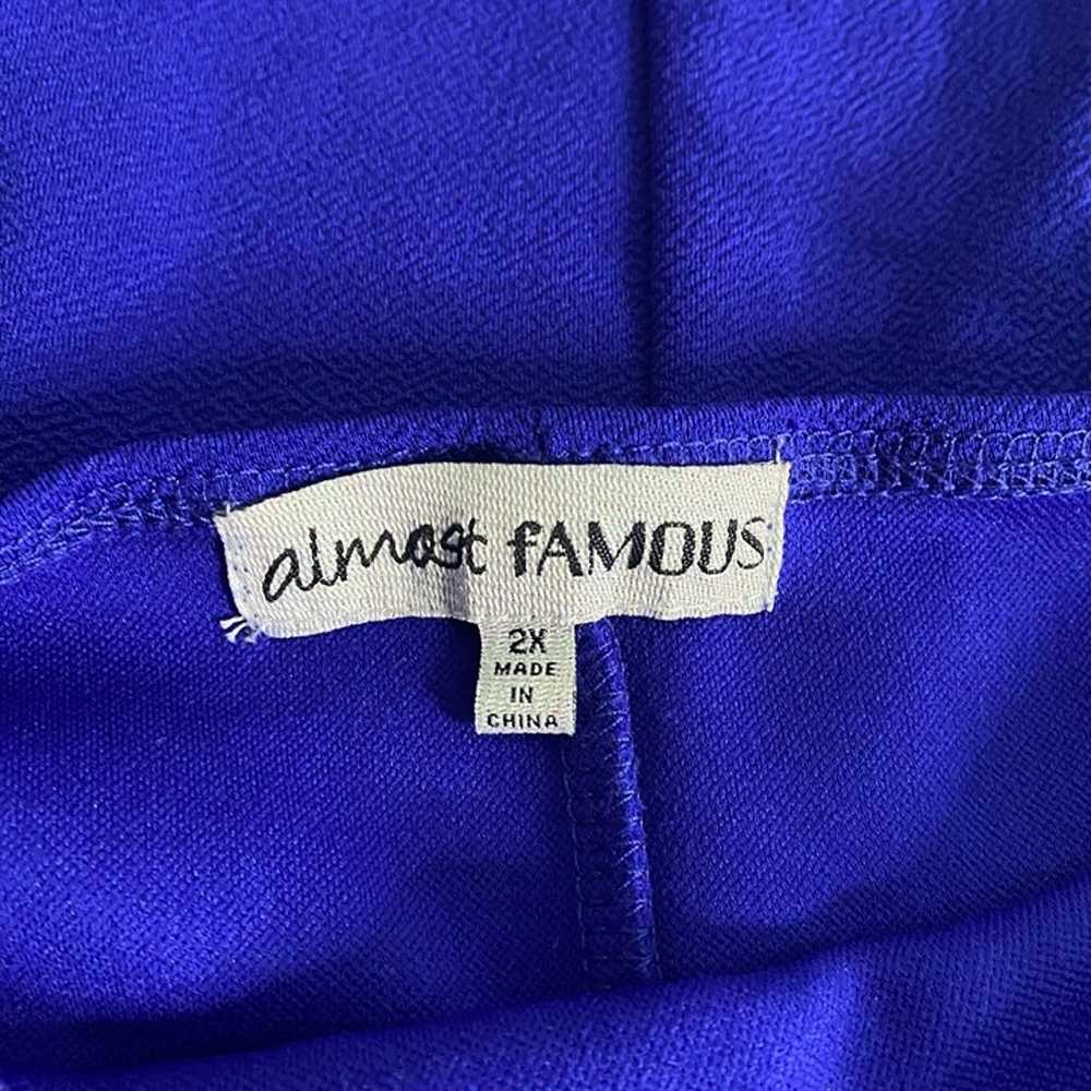 Almost Famous Plus Size 2X Blue Wrap Short Mini D… - image 9