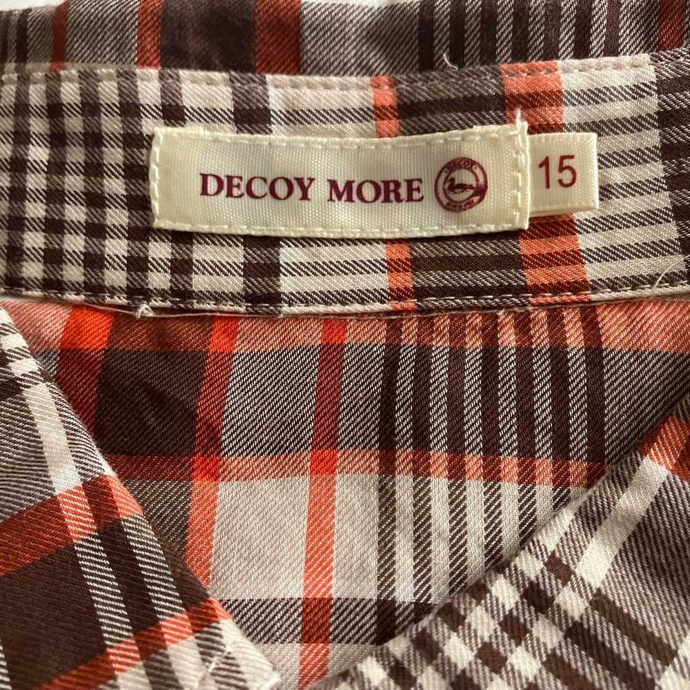 DECOY Decoy More Check Shirt Size 15 - image 5