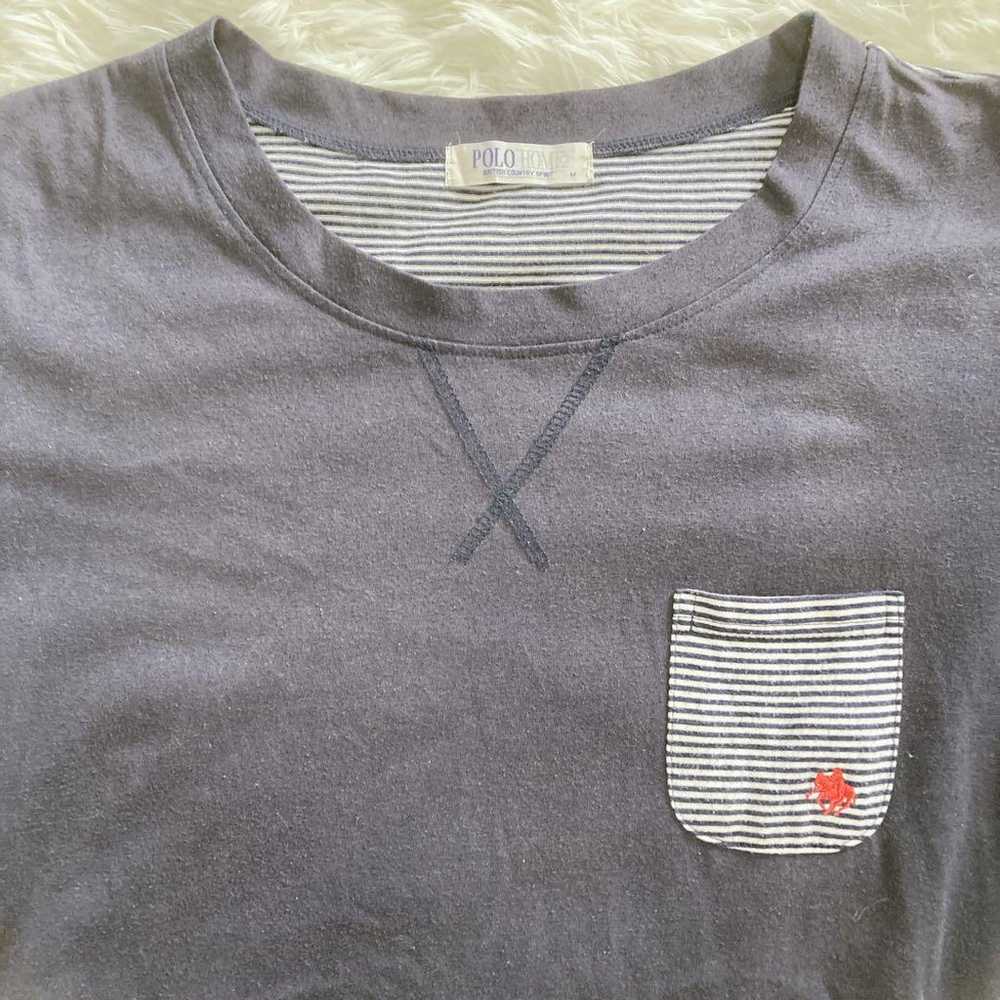 Polo homie navy x stripe border t-shirt with side… - image 11