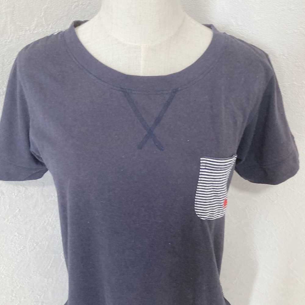 Polo homie navy x stripe border t-shirt with side… - image 3