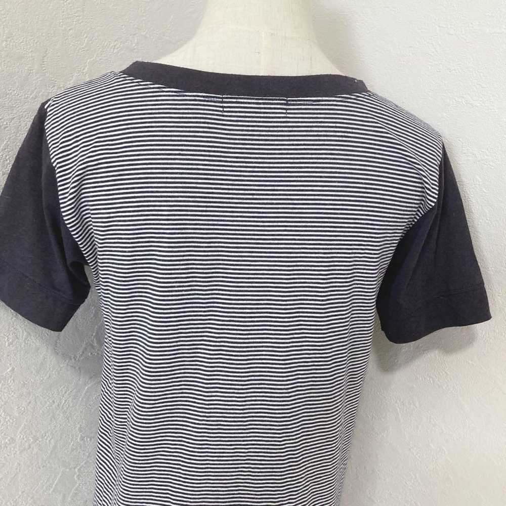 Polo homie navy x stripe border t-shirt with side… - image 7