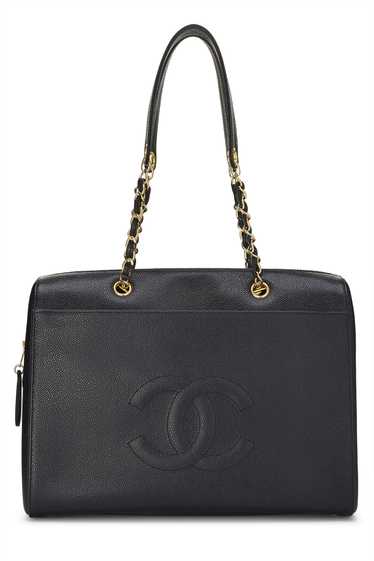 Black Caviar Zip Tote Small