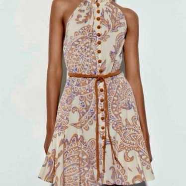 ZARA Paisley Print Sleeveless Dress