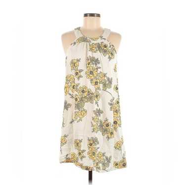 Cynthia Rowley 100% Linen yellow flower dress siz… - image 1