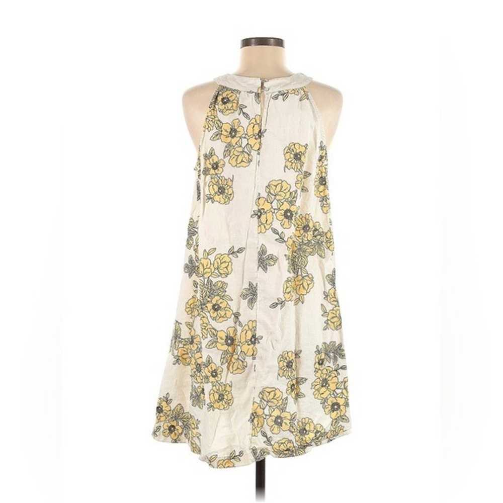 Cynthia Rowley 100% Linen yellow flower dress siz… - image 2