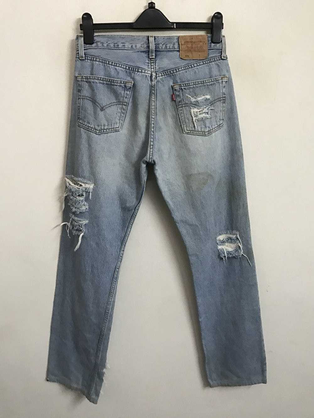 Levi's Vintage Levi’s 501 Rebuild Rips Grunge Den… - image 12