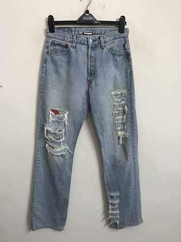 Levi's Vintage Levi’s 501 Rebuild Rips Grunge Den… - image 1