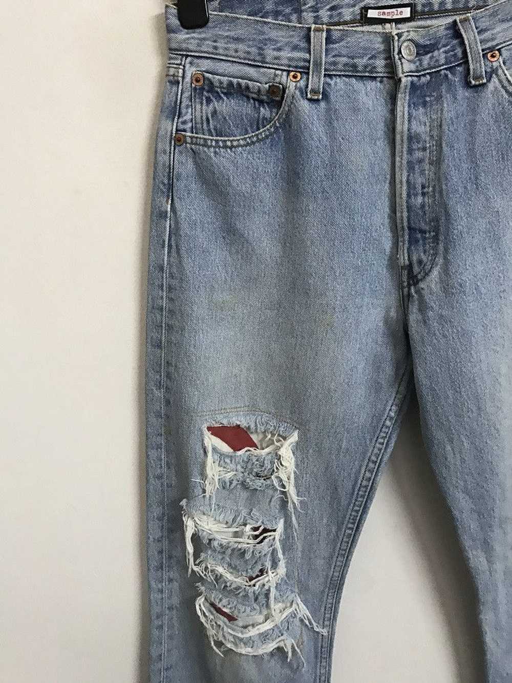 Levi's Vintage Levi’s 501 Rebuild Rips Grunge Den… - image 2