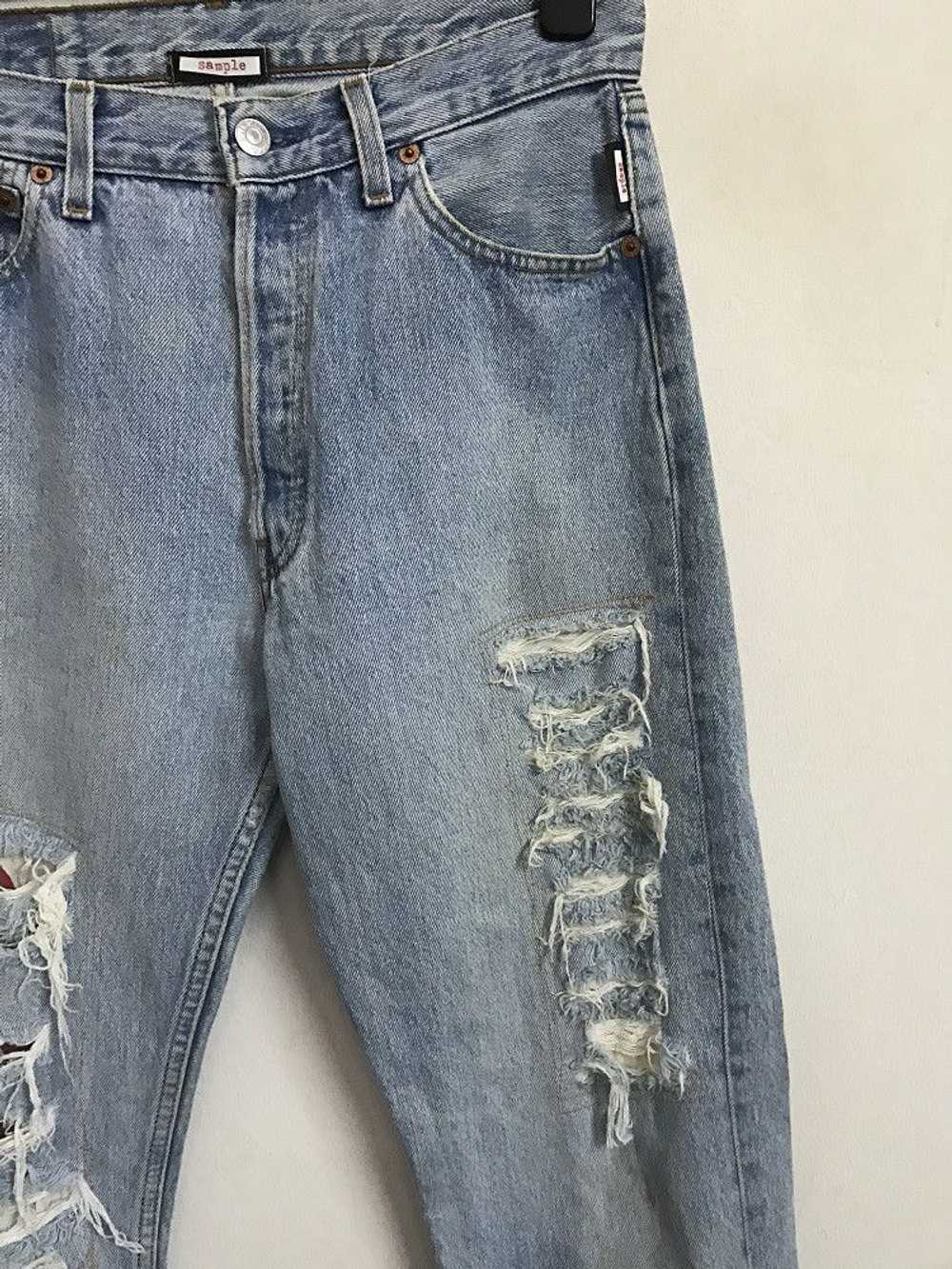 Levi's Vintage Levi’s 501 Rebuild Rips Grunge Den… - image 3