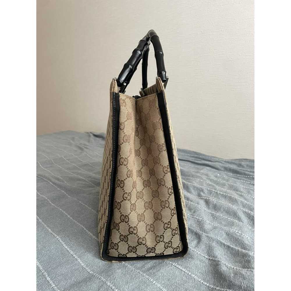 Gucci Vintage Bamboo cloth tote - image 3