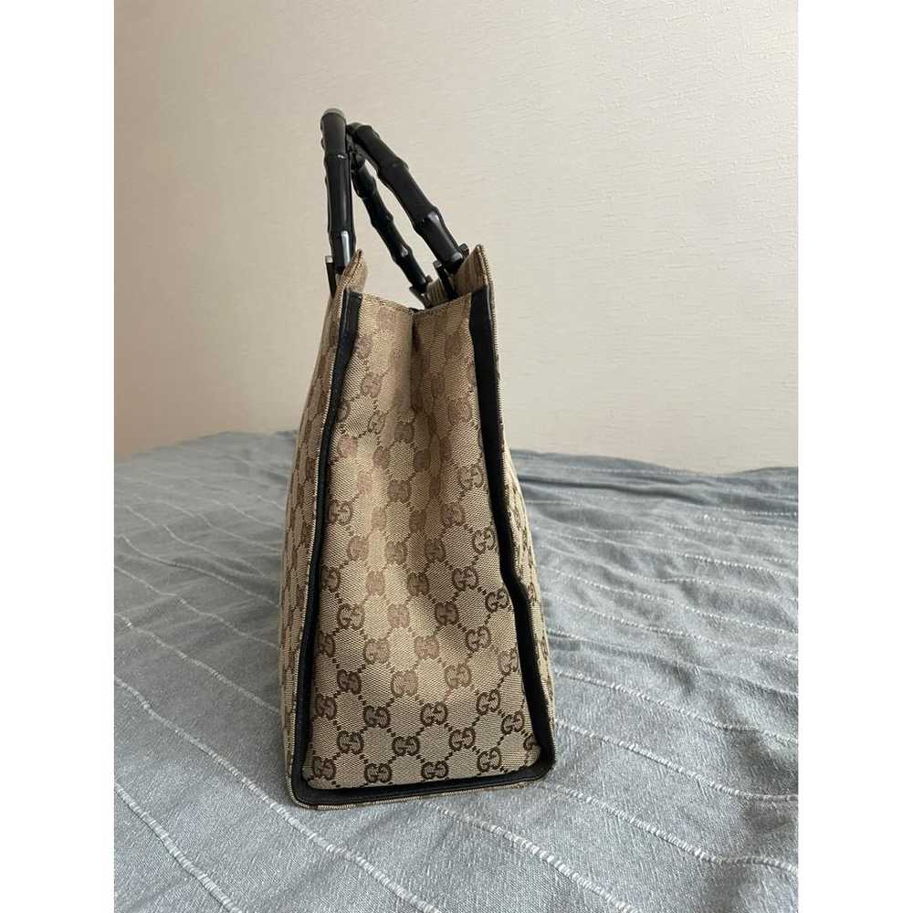 Gucci Vintage Bamboo cloth tote - image 4