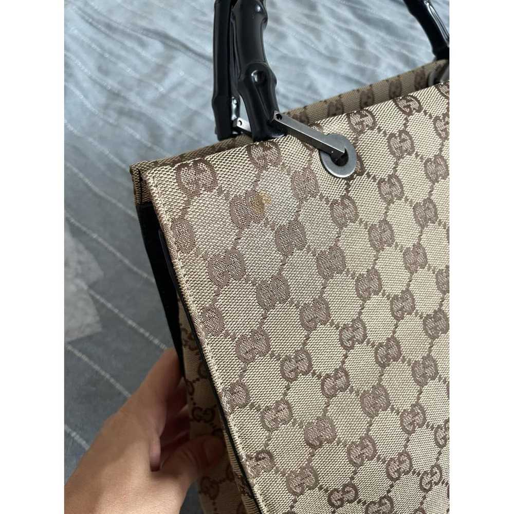 Gucci Vintage Bamboo cloth tote - image 6