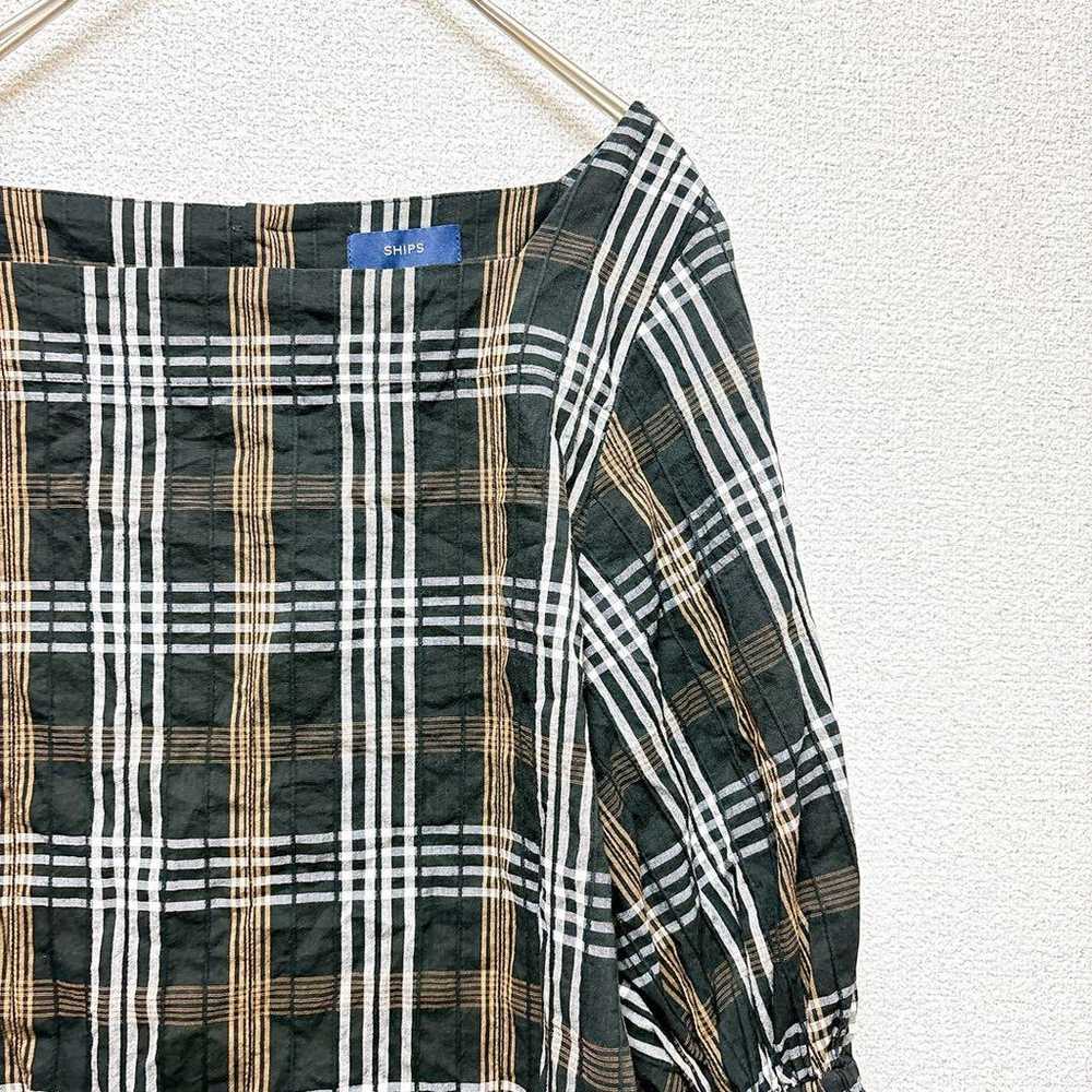 SHIPS Checks Square Neck Pullover Tops Check - image 4